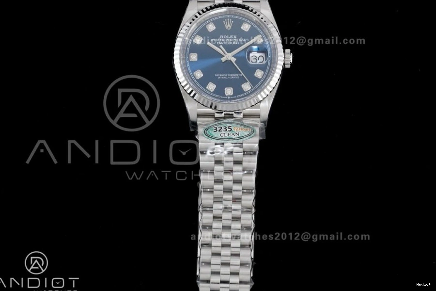 126234 DateJust Blue on Edition Best Dial Diamonds SH3235 904L Bracelet Clean Steel Jubilee 36 1:1 1115
